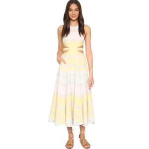 Mara Hoffman Cutout Midi Dress pastel size 6